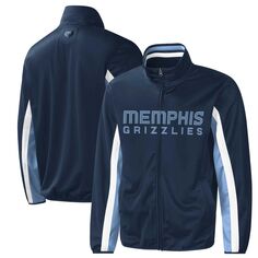 Мужская спортивная куртка Carl Banks темно-синяя с молнией во всю длину Memphis Grizzlies Contender Wordmark G-III