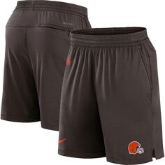 Мужские коричневые шорты Cleveland Browns Sideline Performance Nike