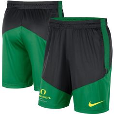 Мужские черно-зеленые трикотажные шорты Oregon Ducks Team Performance Nike