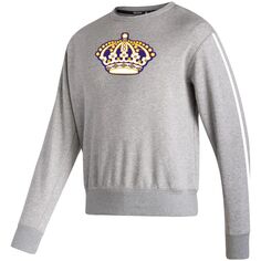 Мужской серый пуловер с принтом Los Angeles Kings Team Classics, винтажный пуловер adidas