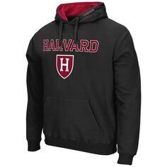 Мужской черный пуловер с капюшоном Harvard Crimson Arch и Logo Colosseum