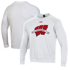 Мужской белый пуловер с логотипом Wisconsin Badgers Forward Collection Under Armour