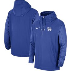 Мужская куртка Royal Kentucky Wildcats 2023 Coach с капюшоном и молнией до половины Nike