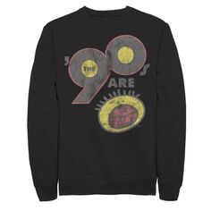 Мужской флисовый пуловер All That The Nineties Are Vintage в стиле ретро с рисунком Nickelodeon, черный