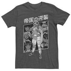 Мужская футболка с плакатом и коллажем в стиле аниме «Боба Фетт» Star Wars