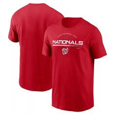 Мужская красная футболка Washington Nationals Team Engineered Performance Nike