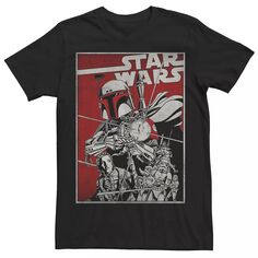 Мужская футболка с обложкой комикса «Звездные войны Боба Фетт» Star Wars, черный