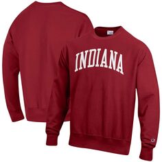 Мужской пуловер с принтом Crimson Indiana Hoosiers Arch обратного переплетения Champion