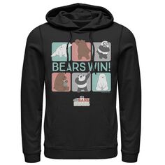 Мужская толстовка с капюшоном We Bare Bears Bears Win с вставками в виде персонажей Licensed Character