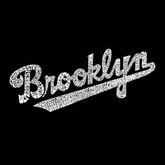Brooklyn Neighborhoods — мужская толстовка с капюшоном и цветами Word Art LA Pop Art, черный