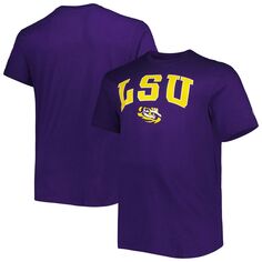 Мужская фиолетовая футболка LSU Tigers Big &amp; Tall Arch с надписью Champion