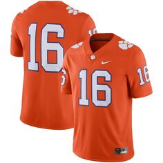 Мужское джерси №16 оранжевого цвета Clemson Tigers Game Nike