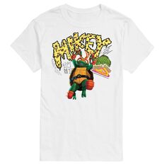 Футболка с рисунком Big &amp; Tall TMNT Mutant Mayhem Mikey Nickelodeon, белый