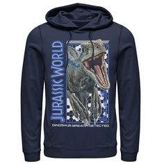Мужская толстовка с капюшоном Jurassic World Two Dino Breach синего цвета Licensed Character, синий