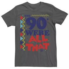 Мужская футболка с плакатом и графическим рисунком в стиле ретро All That The Nineties Were Nickelodeon