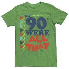 Мужская футболка с плакатом и графическим рисунком в стиле ретро All That The Nineties Were Nickelodeon