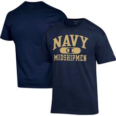 Мужская темно-синяя футболка Midshipmen Arch Pill Champion
