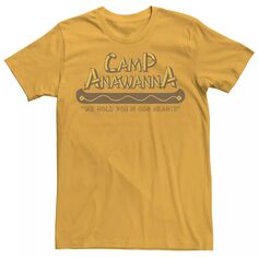 Мужская футболка Salute Your Shorts Camp Anawanna с рисунком Nickelodeon, золотой