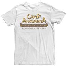 Мужская футболка Salute Your Shorts Camp Anawanna с рисунком Nickelodeon, белый