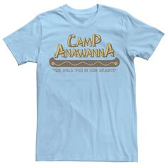 Мужская футболка Salute Your Shorts Camp Anawanna с рисунком Nickelodeon, светло-синий