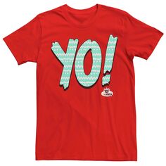 Мужская футболка с рисунком в стиле ретро MTV Yo, Red Licensed Character, красный