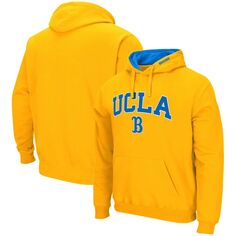 Мужской золотой пуловер с капюшоном UCLA Bruins Arch &amp; Logo 3.0 Colosseum