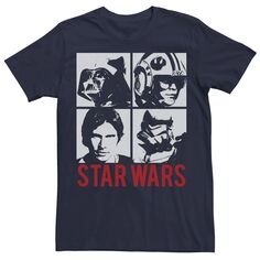 Мужская футболка Vader Luke Han Trooper с четырьмя квадратными рисунками Star Wars