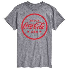 Мужская футболка с рисунком Coca-Cola Enjoy Coca-Cola USA License, серый