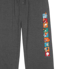Мужские пижамные штаны в коробках с персонажами баскетбола Looney Tunes Licensed Character
