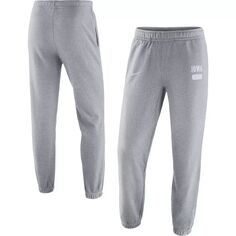 Мужские флисовые брюки Iowa Hawkeyes Saturday с меланжевым рисунком серого цвета Nike
