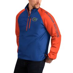 Мужская спортивная куртка Carl Banks Royal Florida Gators Point Guard с молнией до половины длины реглан G-III