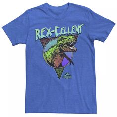 Мужская футболка Jurassic World Rex-Cellent в ретро-цвете Jurassic Park
