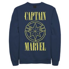 Мужской желтый свитшот с логотипом Captain Paint Drip Marvel