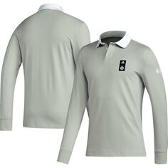Мужская футболка-поло с длинными рукавами Player Grey New England Revolution Travel 2023 adidas
