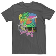 Мужская пляжная футболка с рисунком Jurassic World Isla Nublar Raptor Licensed Character