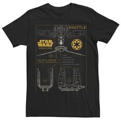 Мужская футболка Rogue One Imperial Shuttle с рисунком Star Wars