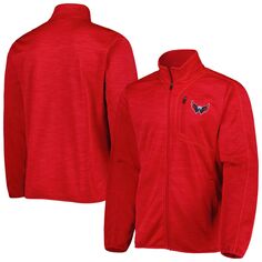 Мужская спортивная куртка Carl Banks Red Washington Capitals Closer Transitional с молнией во всю длину G-III
