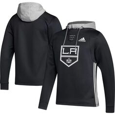 Мужской черный пуловер с капюшоном Los Angeles Kings Skate Lace AEROREADY Team adidas