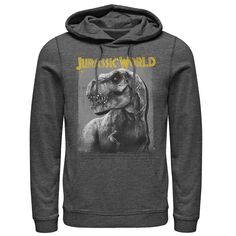Мужской пуловер с капюшоном и рисунком Jurassic World T-Rex Profile Shading Licensed Character