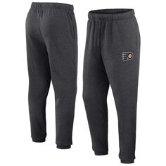 Мужские спортивные спортивные штаны с фирменным логотипом Heather Charcoal Philadelphia Flyers Fanatics