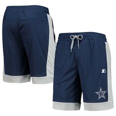 Мужские спортивные шорты от Carl Banks Темно-синие/серые модные шорты, любимые фанатами Dallas Cowboys G-III