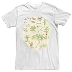 Мужская футболка с изображением Винни Пуха и леса площадью 100 акров Disney