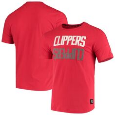 Мужская красная футболка из матового джерси с надписью LA Clippers с аппликацией и отражающей аппликацией New Era