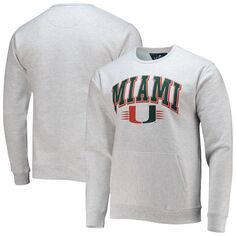 Мужская лига, студенческая одежда, серый пуловер с карманами Miami Hurricanes, пуловер с карманами