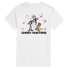 Футболка с рисунком Big &amp; Tall Danny Phantom Ghost Hunters License, белый