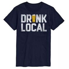 Большая и высокая картина с рисунком «Drink Local» Licensed Character, синий