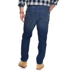 Зауженные джинсы стандартной кроя Big &amp; Tall, Black Sonoma Goods For Life, черный