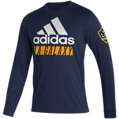 Мужская темно-синяя футболка с длинным рукавом LA Galaxy Vintage Performance adidas