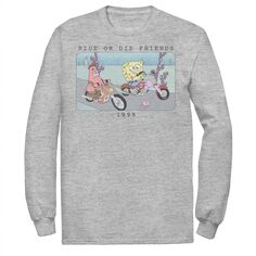 Мужская футболка с длинным рукавом и графическим рисунком «Губка Боб Квадратные Штаны» Ride Or Die Friends 1999 Nickelodeon