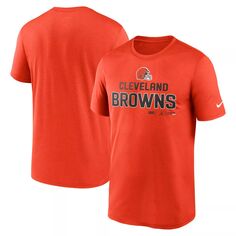 Мужская оранжевая футболка Cleveland Browns Legend Community Performance Nike